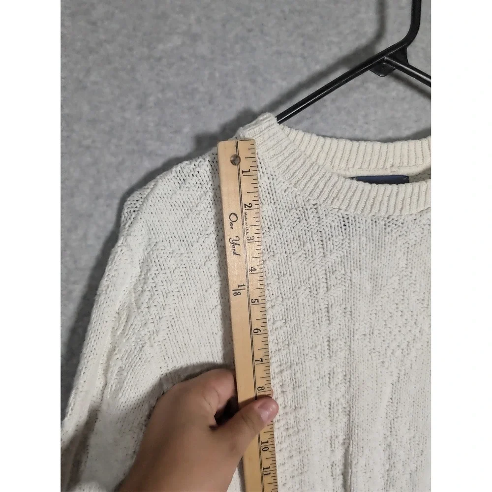 Woolrich Vintage Cotton Knit Sweater‎ Mens Medium Made in USA Preppy Nautical